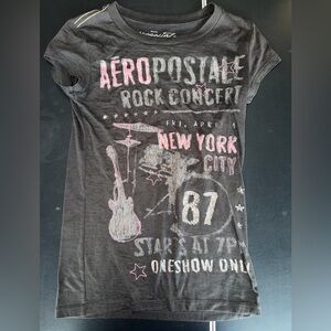 Aeropostale New York Concert Tee - Black and Pink